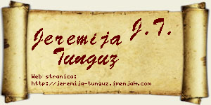Jeremija Tunguz vizit kartica